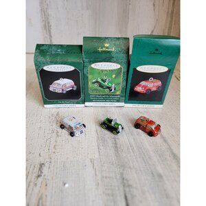Hallmark on the road‎ steelcraft car miniature ornament Xmas set